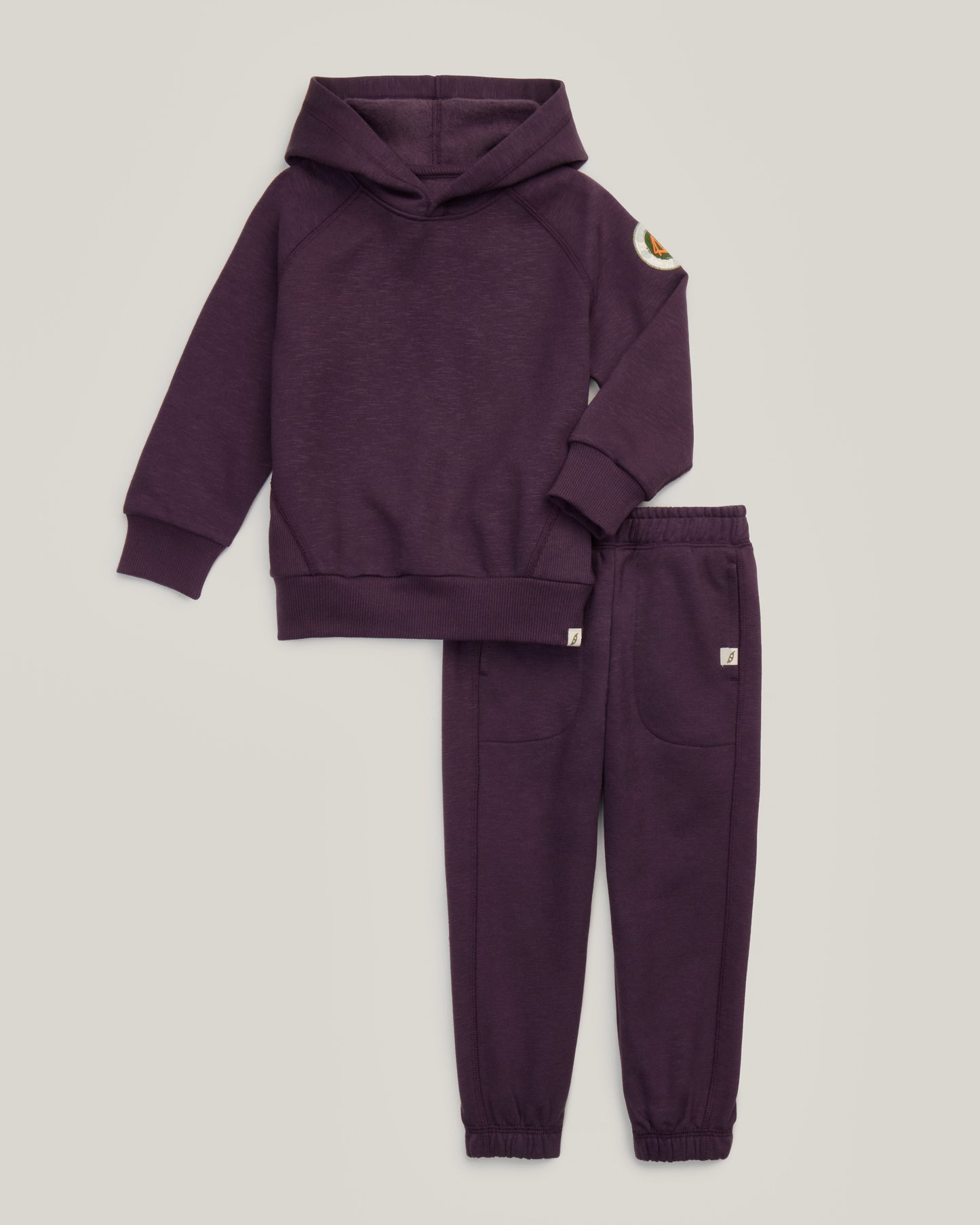 2-Piece Organic Cotton Patch Sweatshirt and Jogger Set