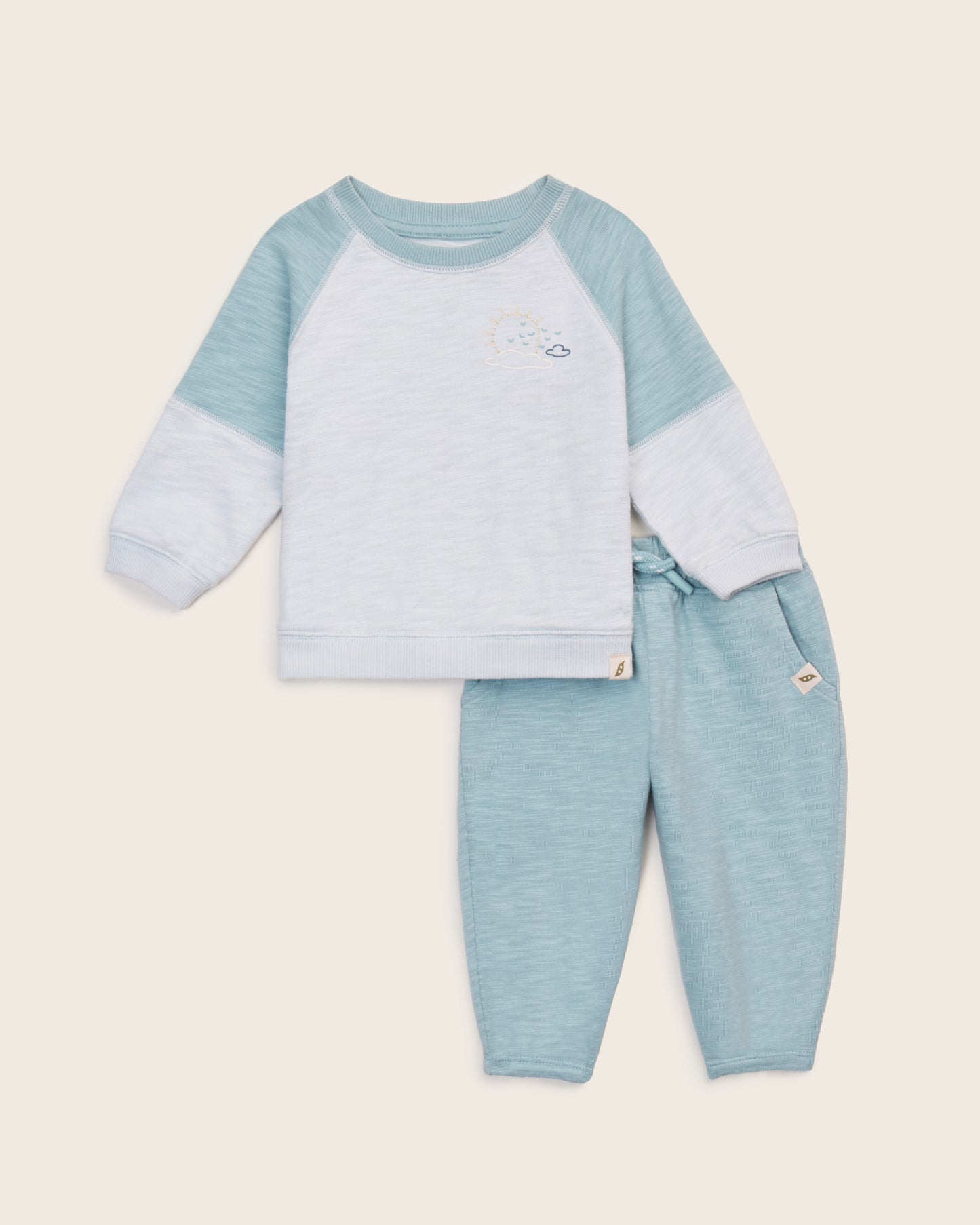 2-Piece Organic Cotton Sweatshirt and Jogger Set