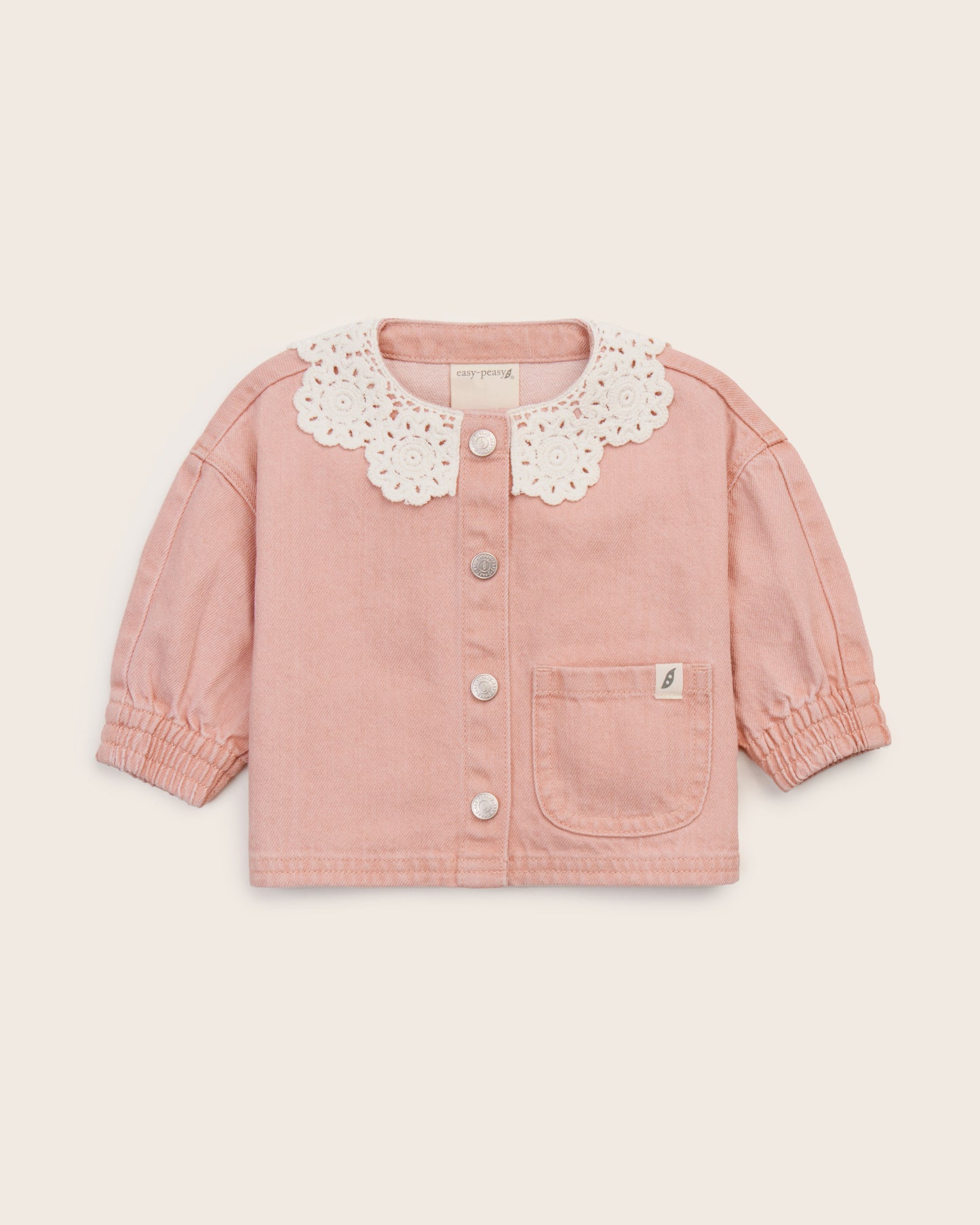 Eyelet Collar Denim Jacket