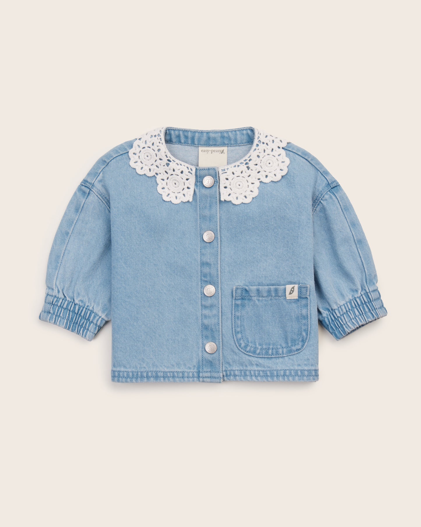 Eyelet Collar Denim Jacket