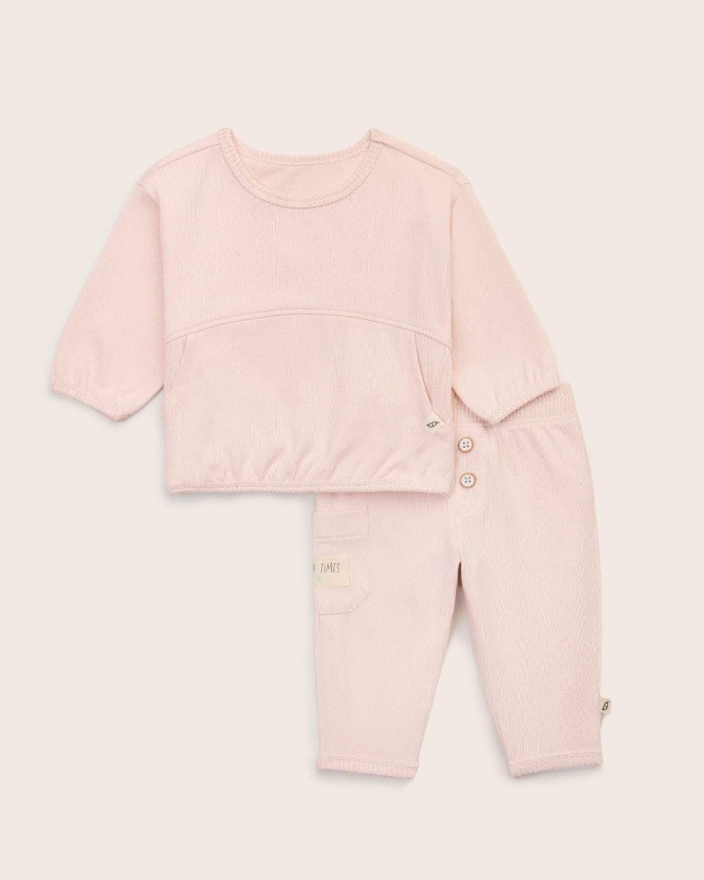 2-Piece Hacci Sweatshirt and Jogger Set