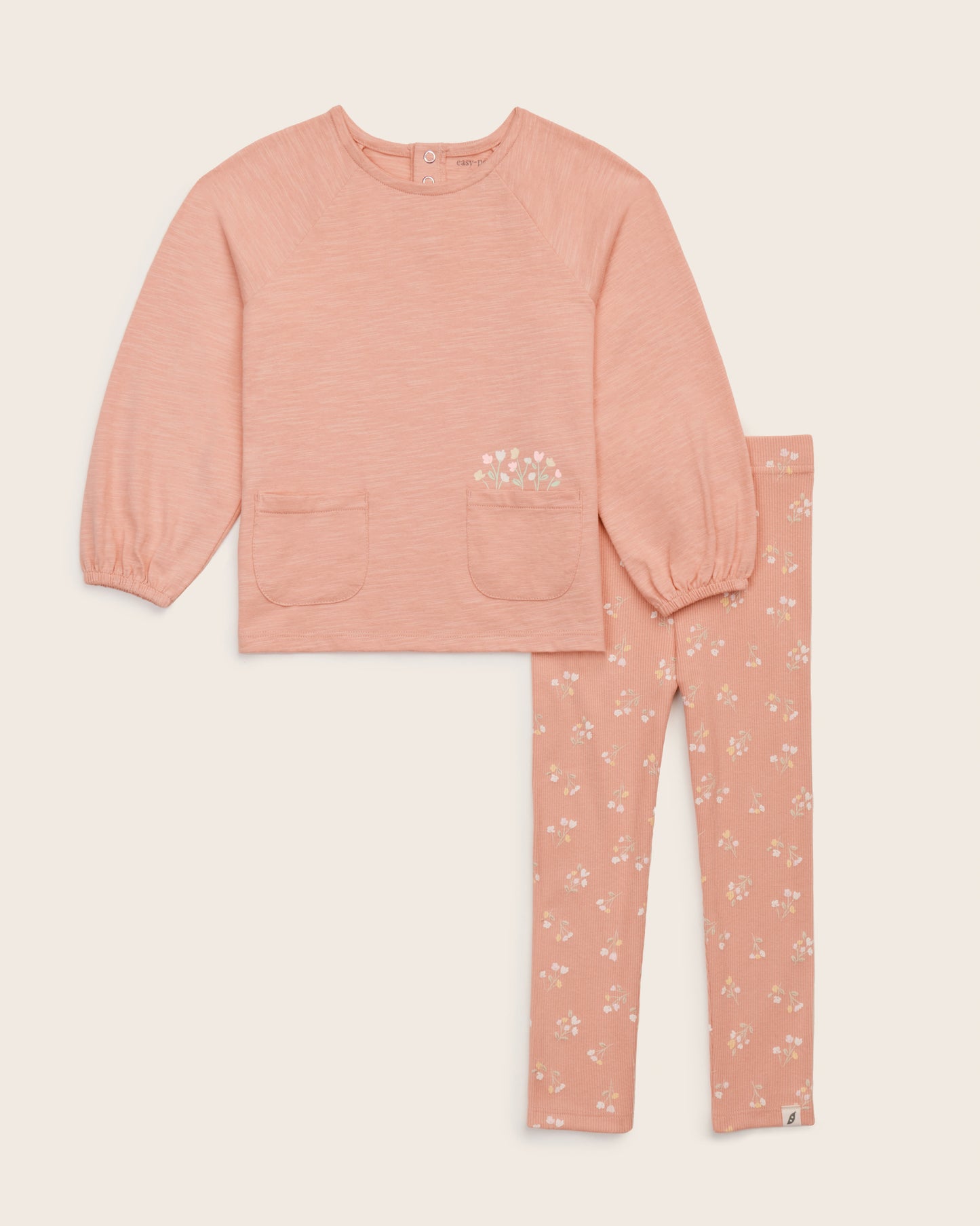 2-Piece Organic Cotton Long Sleeve and Legging Set