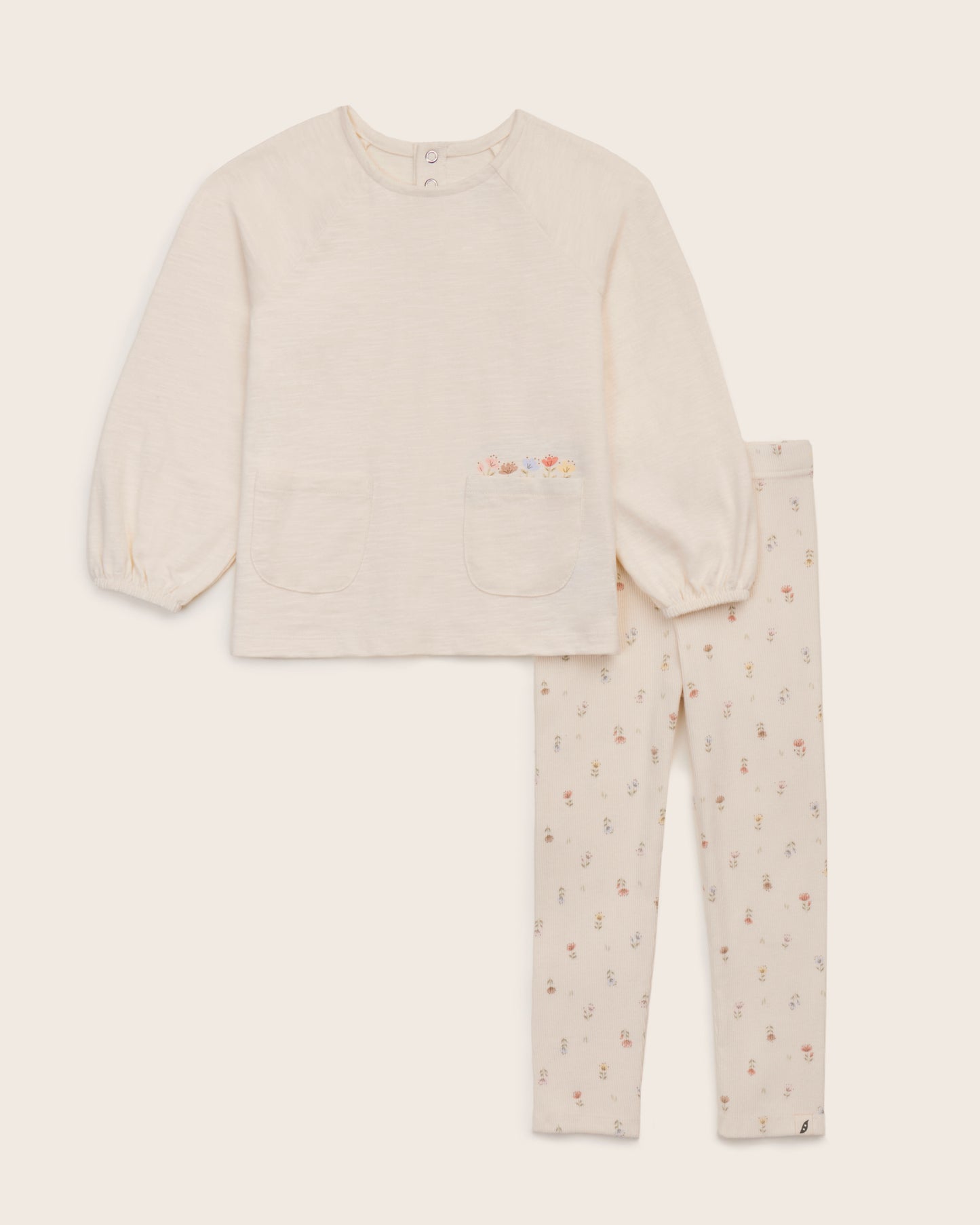 2-Piece Organic Cotton Long Sleeve and Legging Set