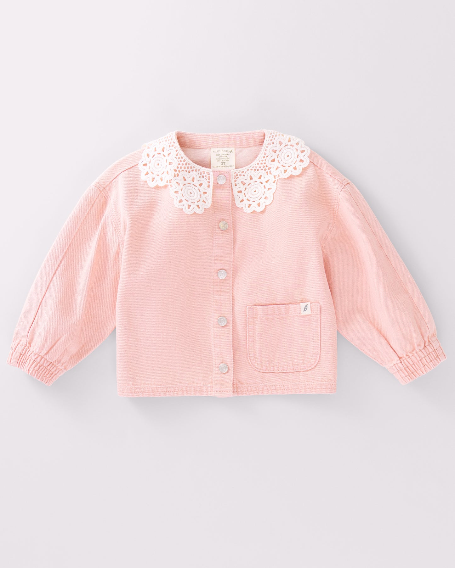 Toddler Eyelet Collar Denim Jacket