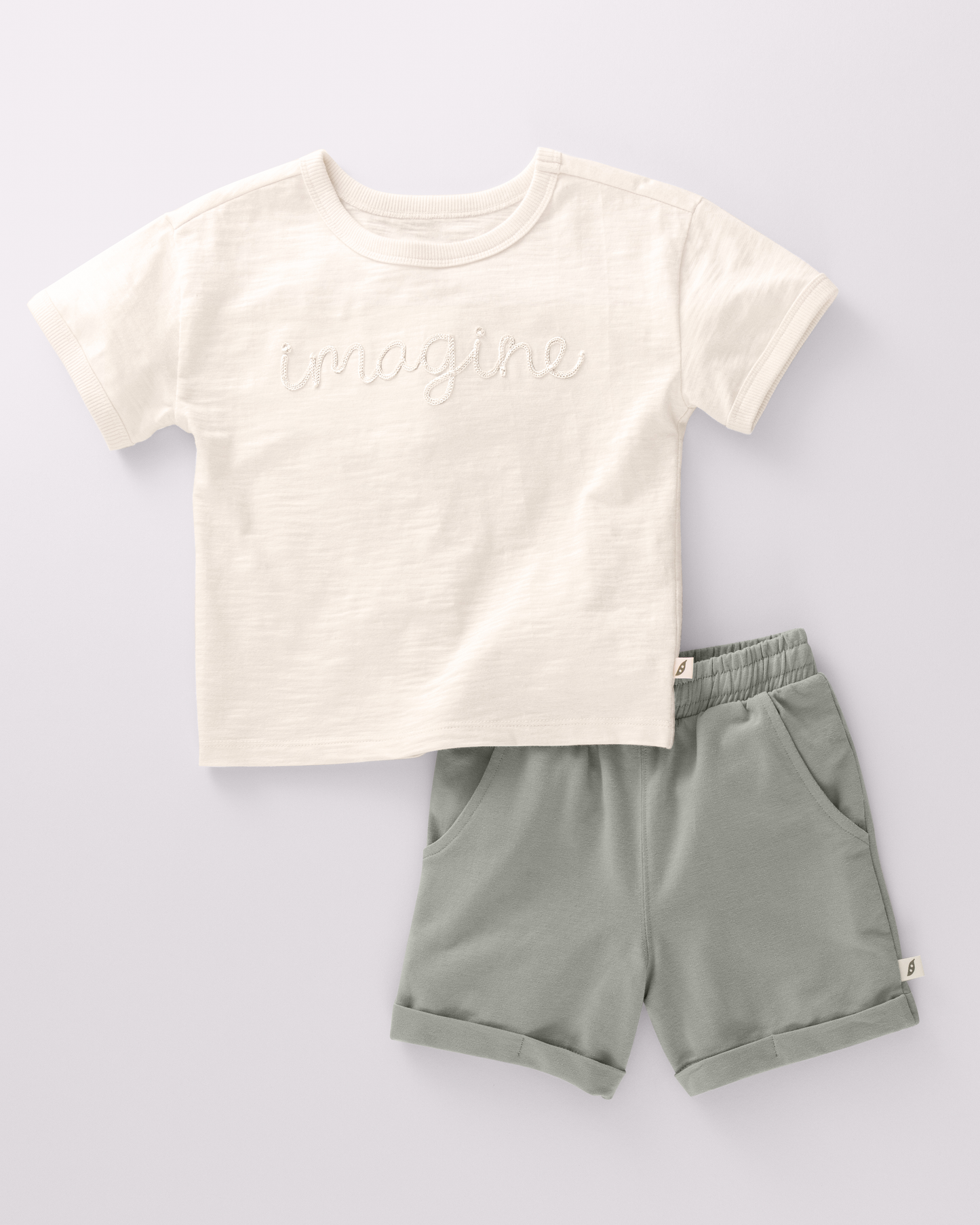 Baby & Toddler 2-Piece Short Sleeve Top and Terry Short Set