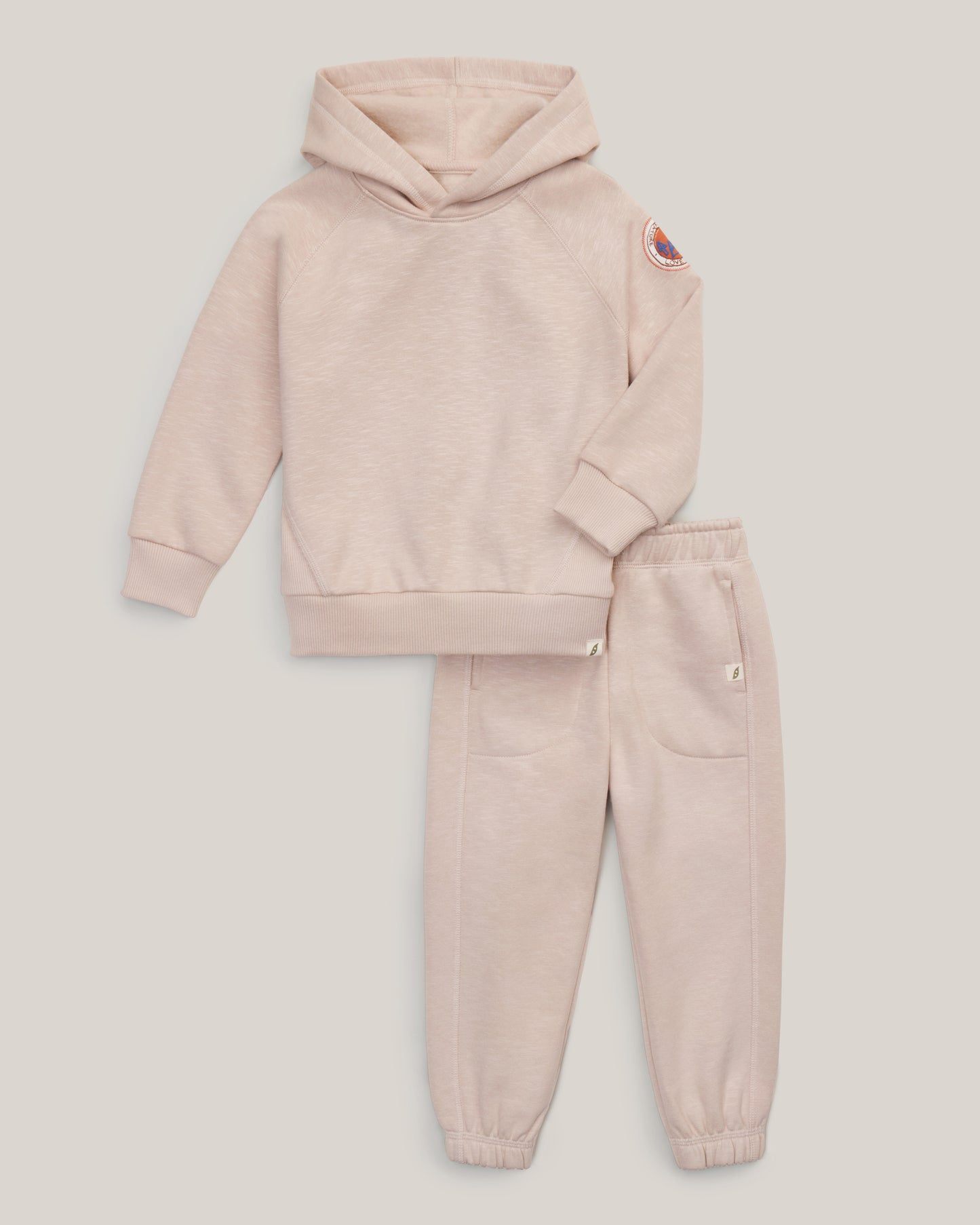 2-Piece Organic Cotton Patch Sweatshirt and Jogger Set