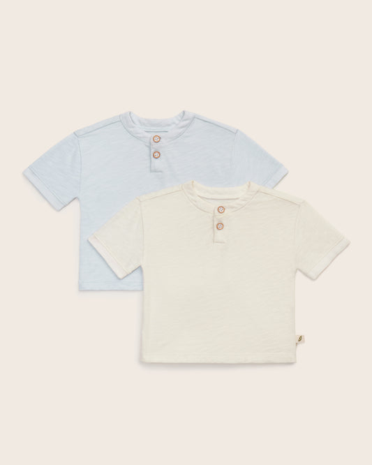 2-Pack Organic Cotton Short Sleeve Henley