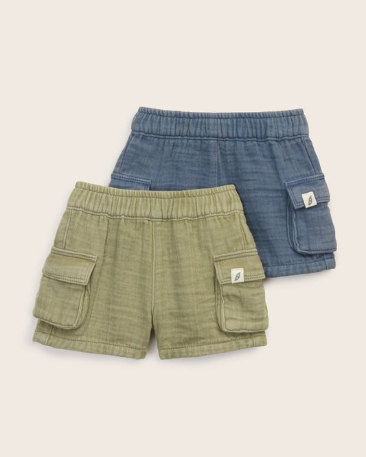 2-Pack Organic Cotton Cargo Short Pack