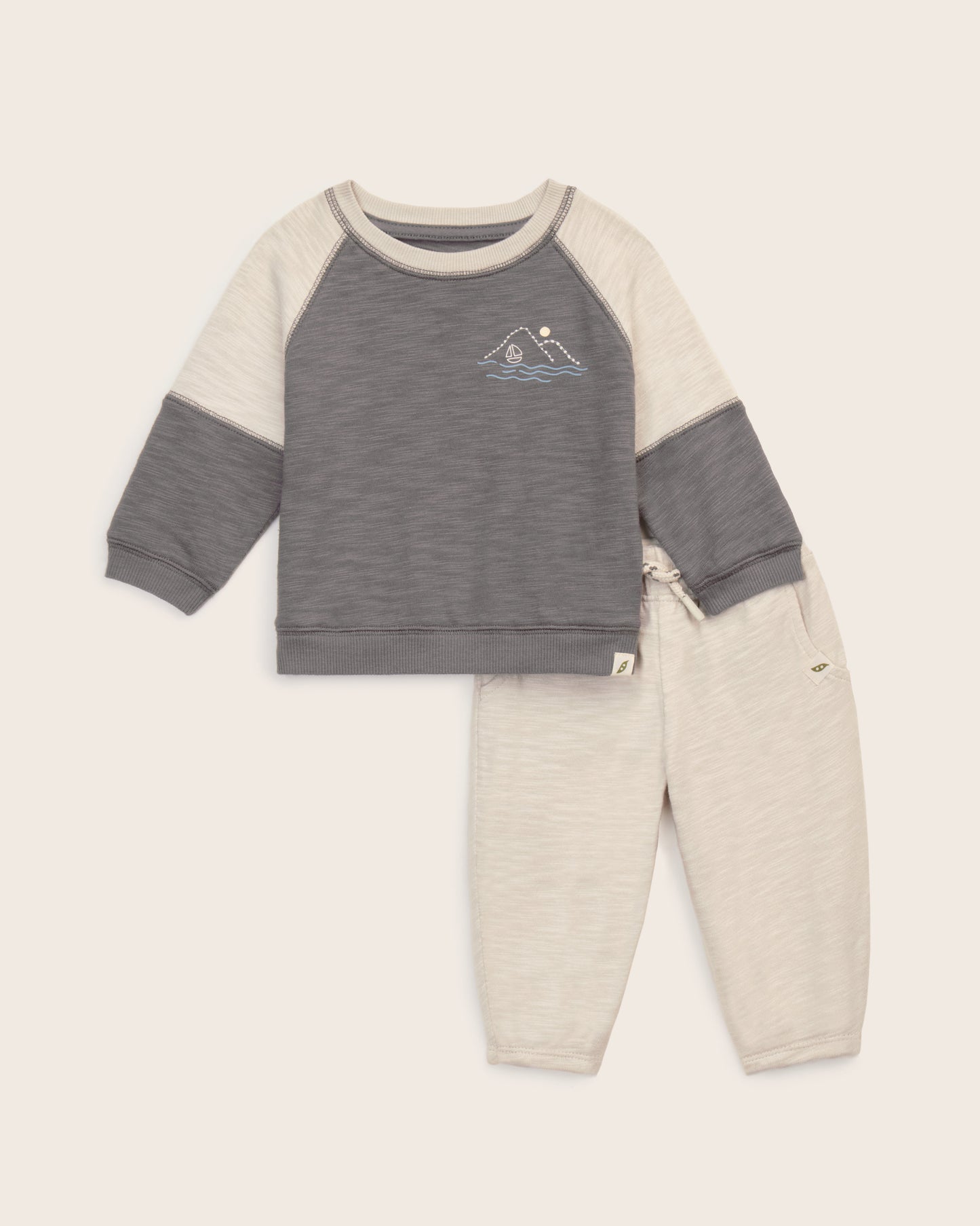 2-Piece Organic Cotton Sweatshirt and Jogger Set