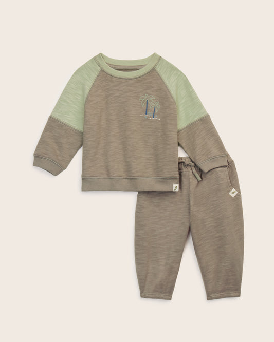 2-Piece Organic Cotton Sweatshirt and Jogger Set