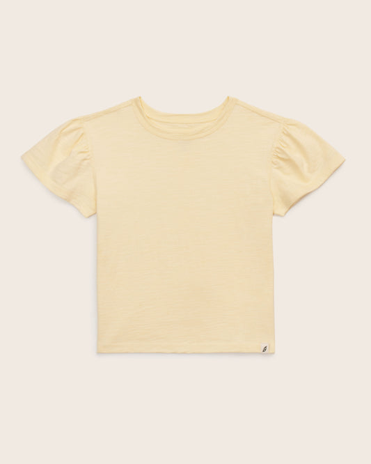 Organic Cotton Essential Toddler Girl Puff Sleeve Top