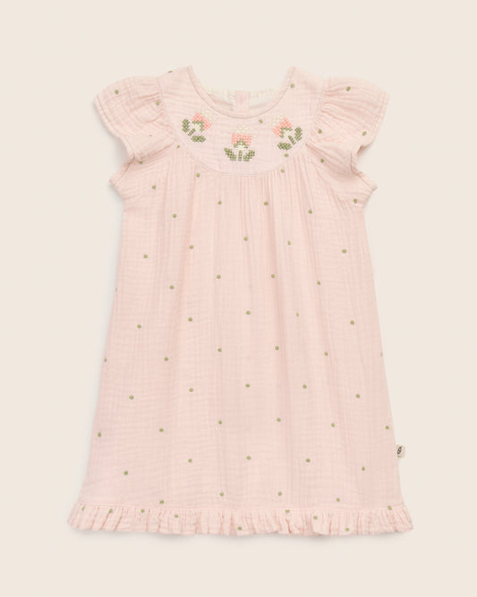 Organic Cotton Embroidered Dress